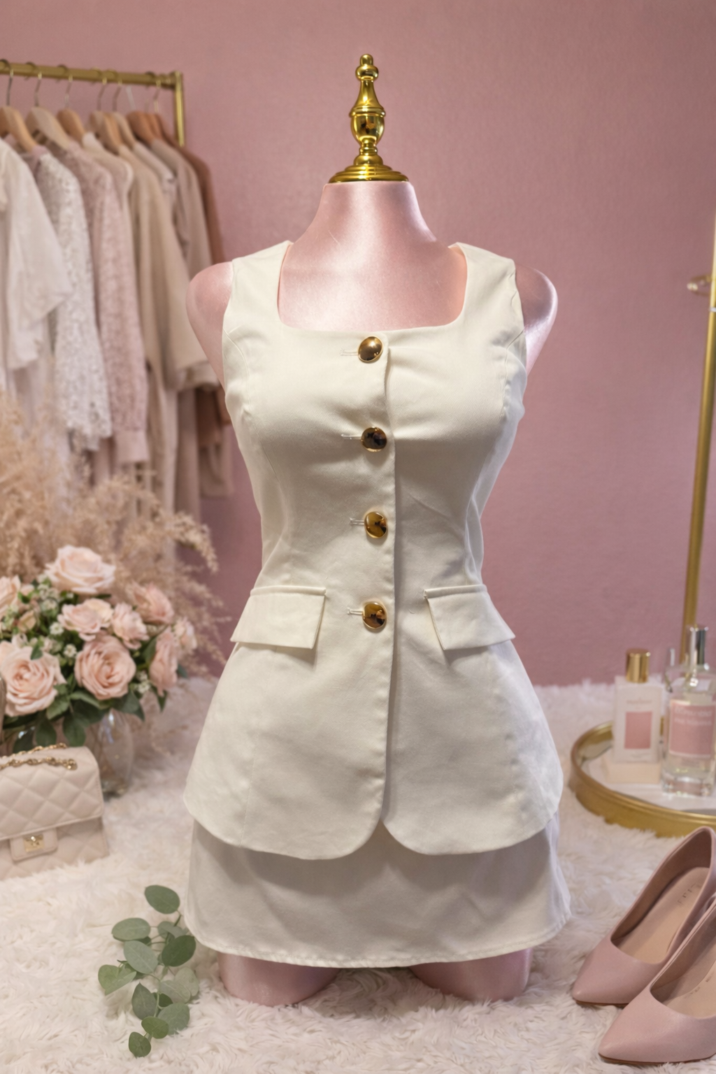 Yvette Denim Romper Dress