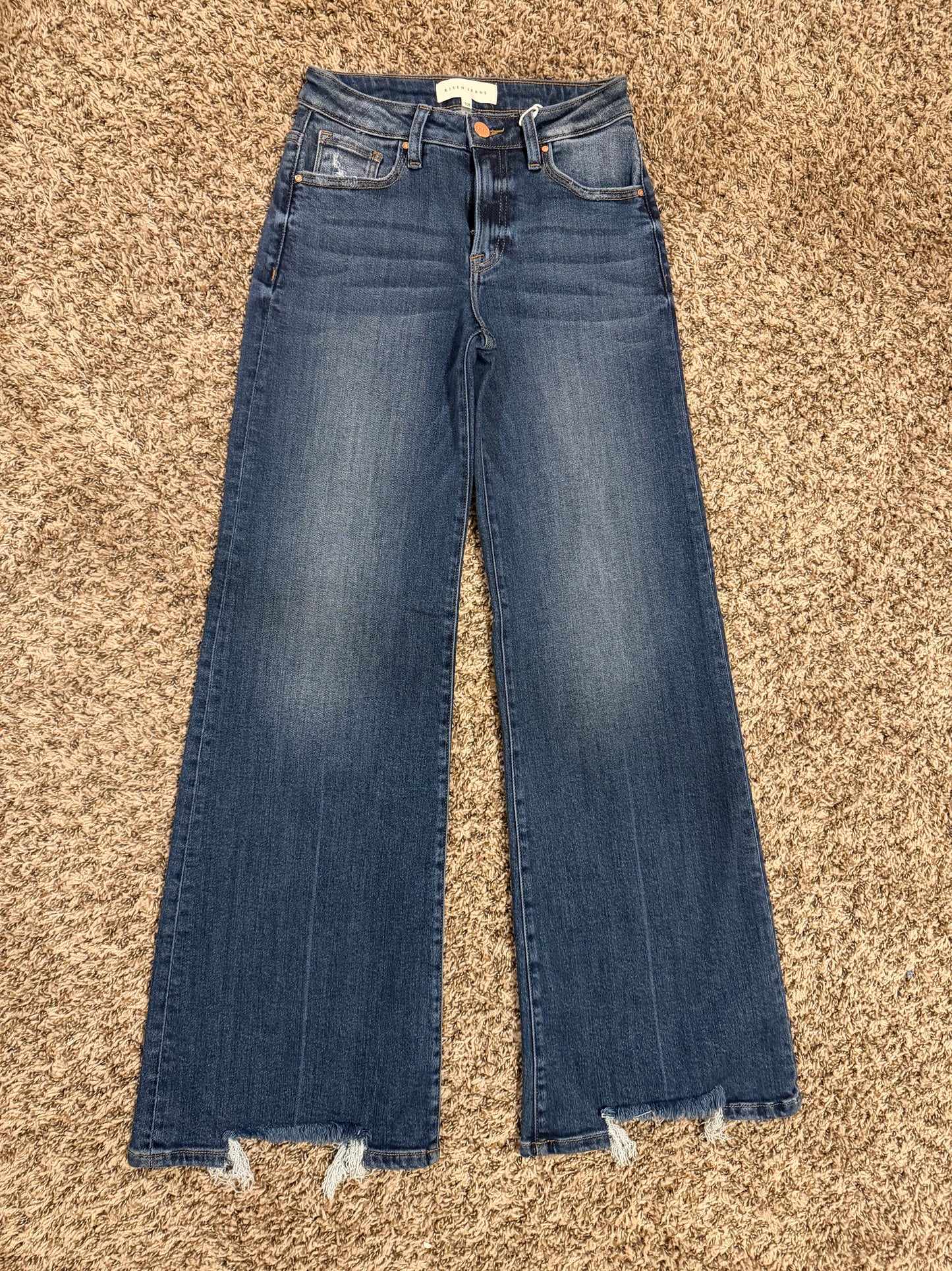 Mid-Rise Wide Leg Jeans