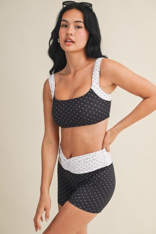 Polka Dot Sports Bra