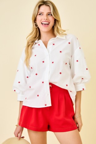 Star Button Down Shirt