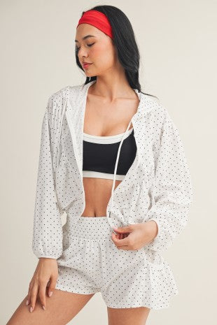 Polka Dot Windbreaker Set