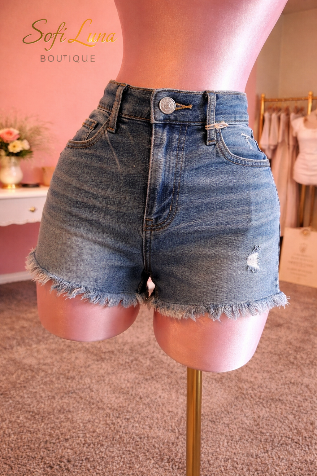 Cosmic High-Rise Mom Shorts