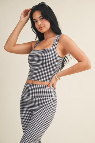 Gingham Fitted Tank