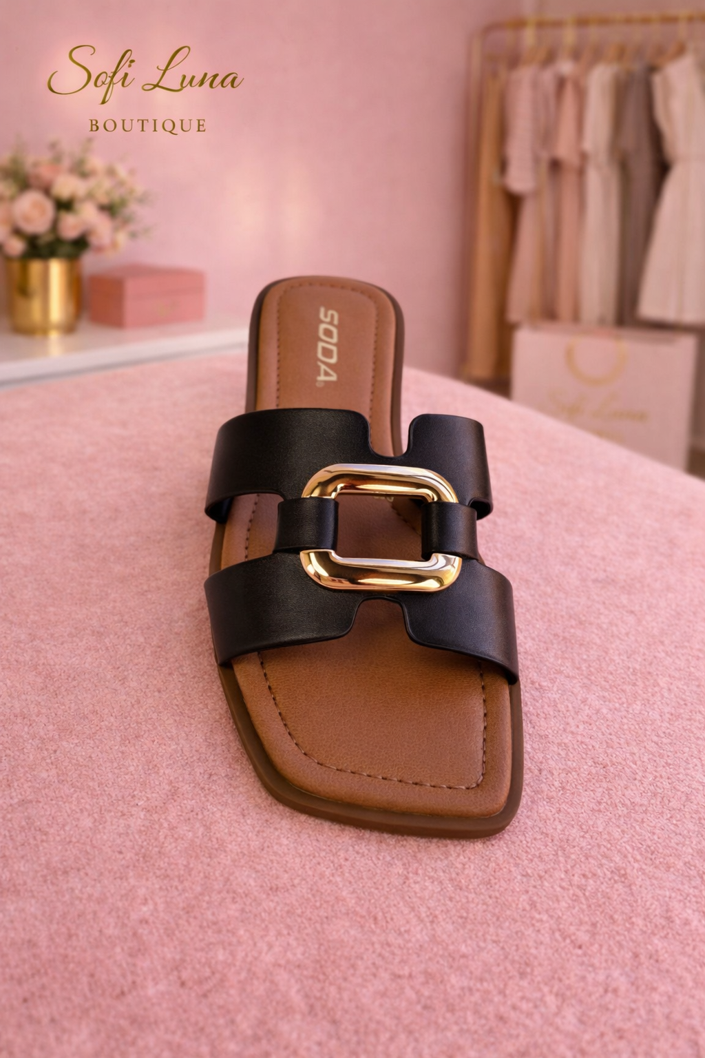 Black Feng Sandals