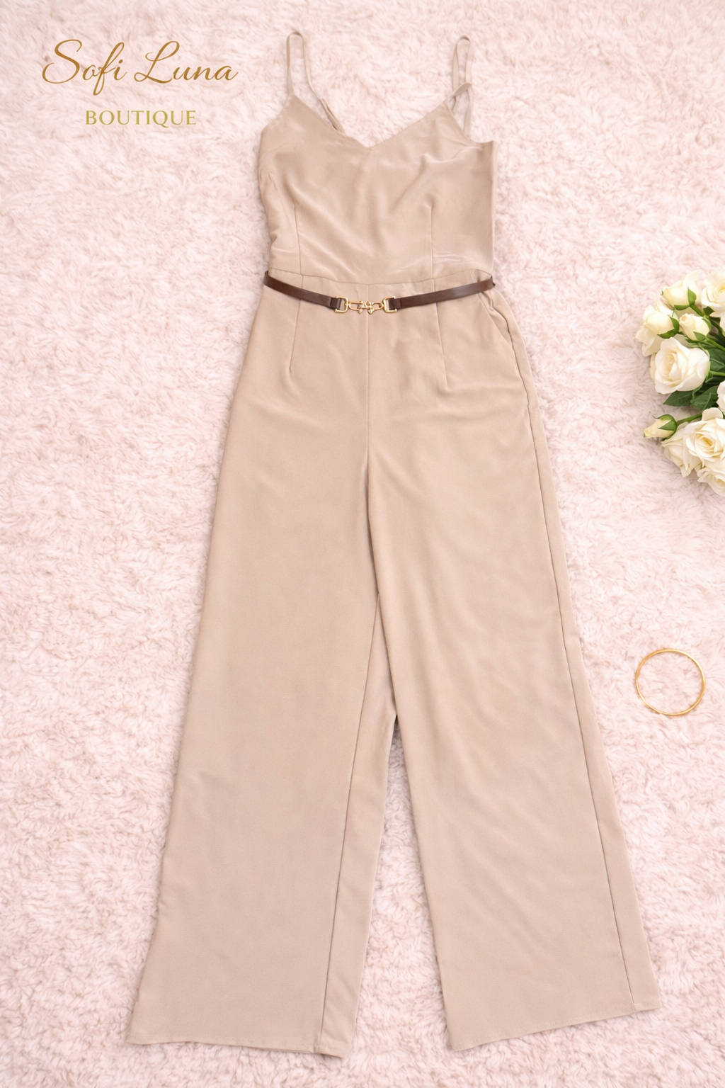 Twill Smoked Jumpsuit