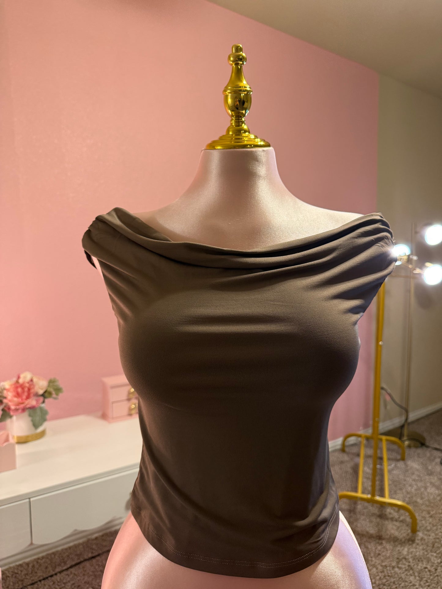 Jersey Contour Drapey Boatneck Top