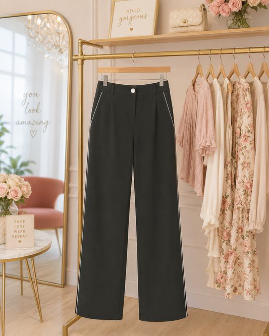 contrast highwaisted pants