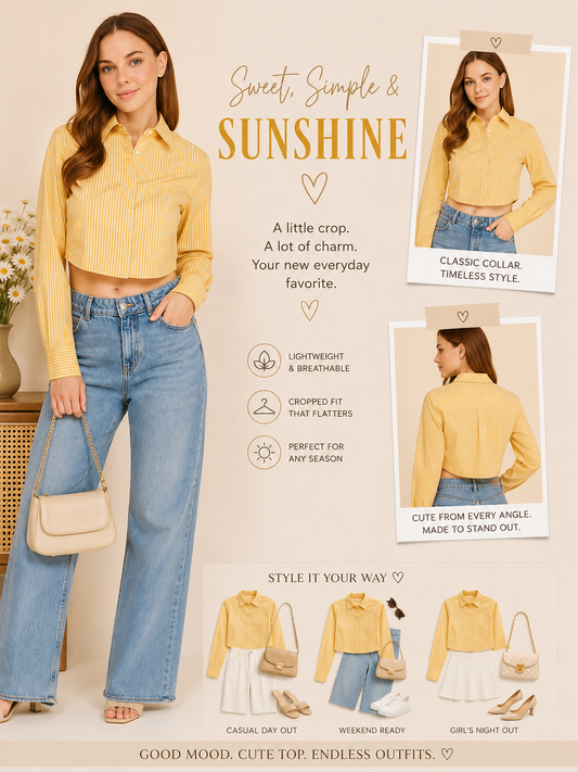 Cropped Dress Shirt