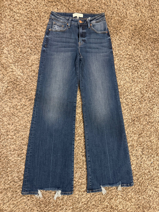 Mid-Rise Wide Leg Jeans