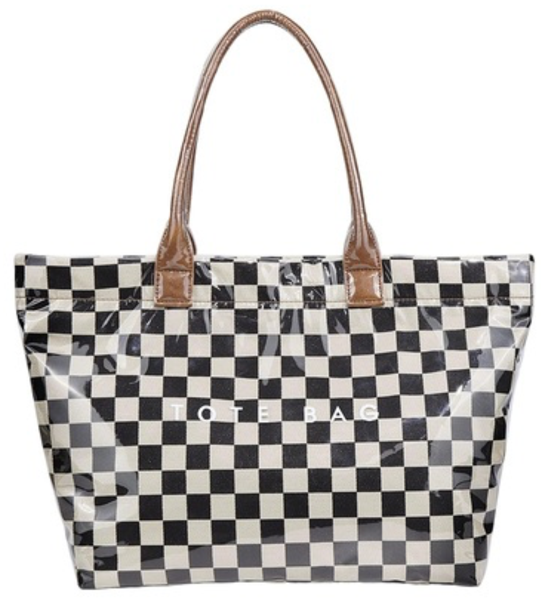 KRAFT CHECKERED TOTE BAG