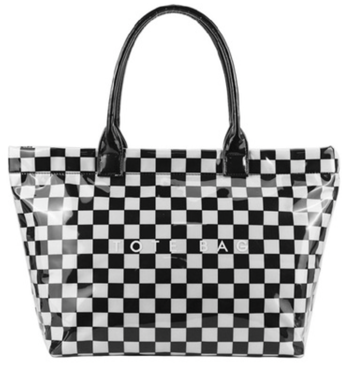KRAFT CHECKERED TOTE BAG