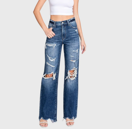 High Rise Rigid Jeans