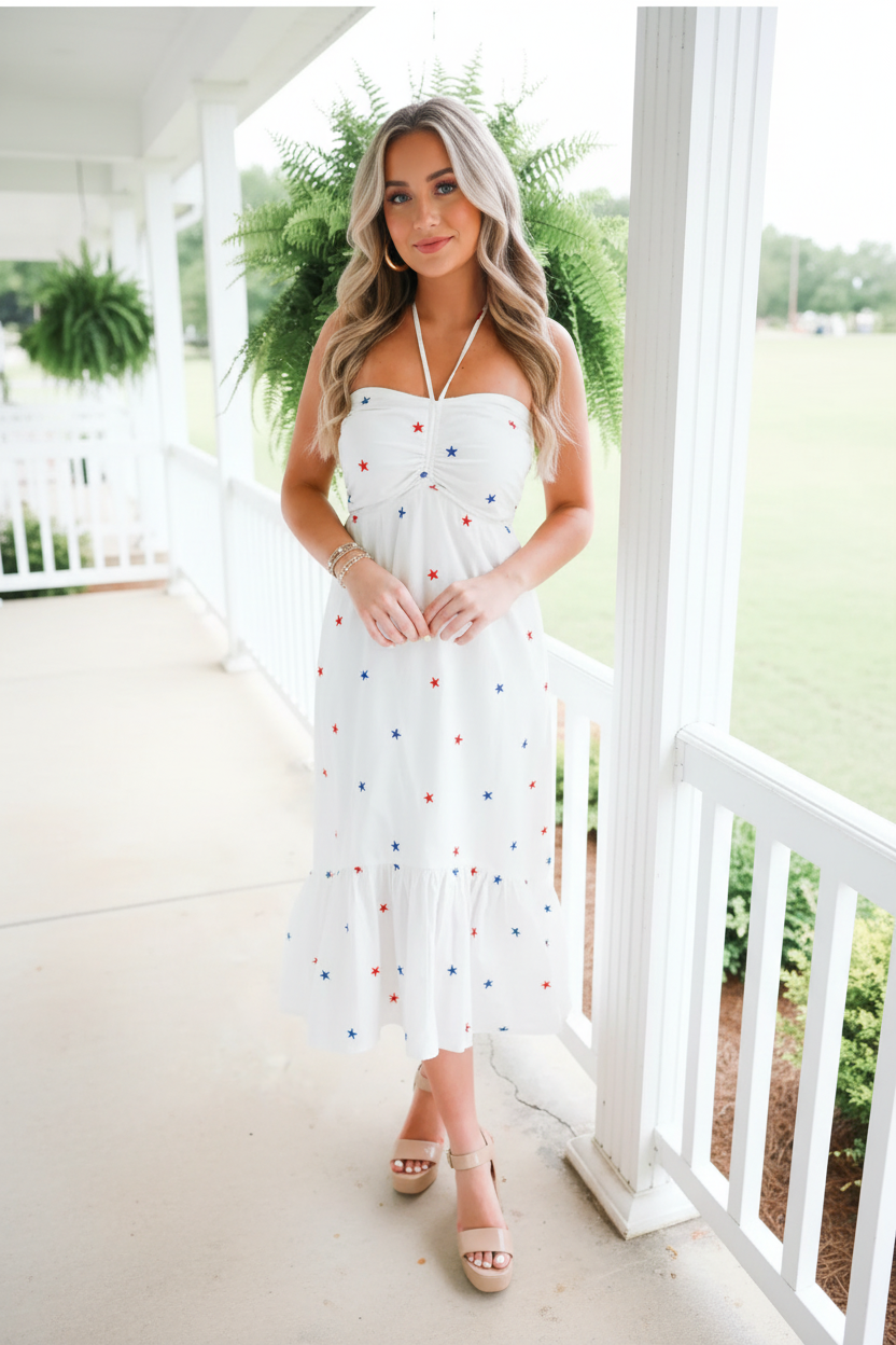 Americana Halter Dress