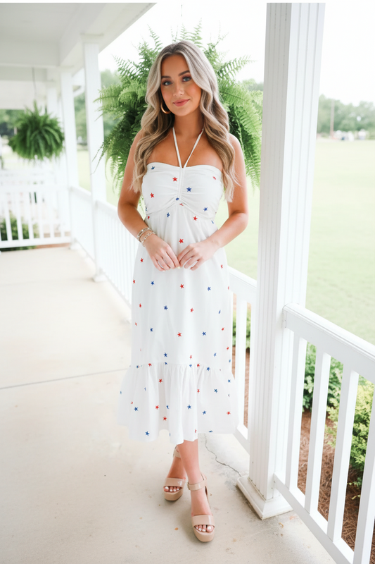 Americana Halter Dress