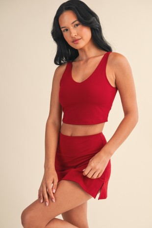 Cherry Cropped Top