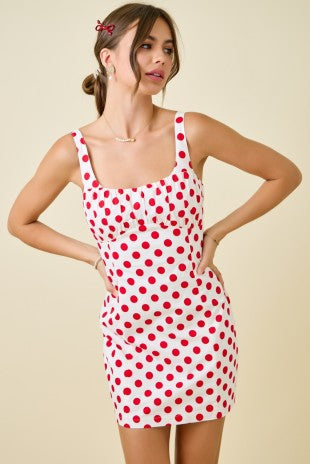 Red Polkadots Mini Dress
